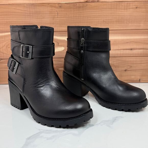 Harley Davidson LaLanne Double Strap Black Motorcycle Boots D84711 Women's 7.5 M - Picture 5 of 14